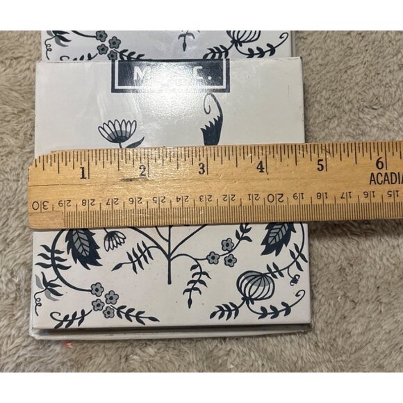 Metal Wall Organizer For Letters Bills & Misc Blue Floral Design - Picture 9 of 10